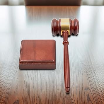 Personalized Wooden Gavel Custom Engraved Band, Optional Sound Block, Ideal Judge, Lawyer, and Graduation Gift