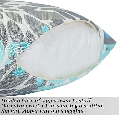 Miniatura 4 de Juego de 2 fundas de almohada lumbar decorativas para interiores y exteriores, de 12 x 20 pulgadas, funda de cojín suave, decoración del hogar para