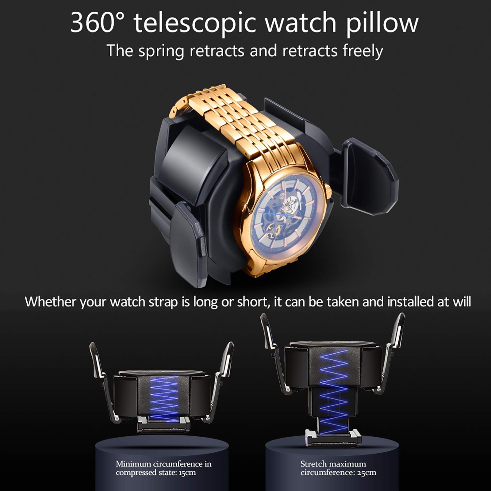 Spinner - Scatola carica orologi – Smart Vertical Watch Winding Box Automatico Meccanico Shaker Motore Silenzioso Rotante Orologio Dispositivo Unico 5 Rotazione Mod, A-4