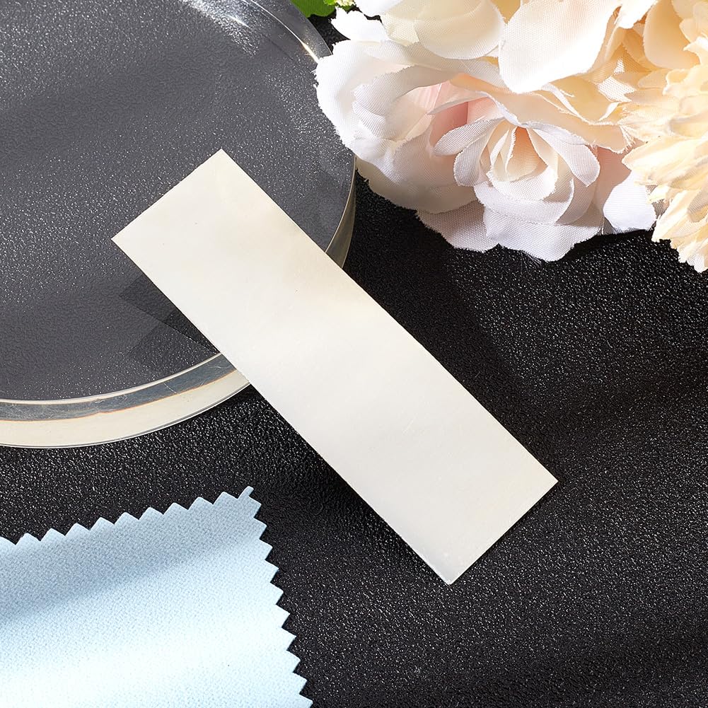 Beebeecraft 1 foglio in argento Sterling 999, filo vuoto rettangolare calibro 26 con panno per la pulizia dell'argento, per la realizzazione di orecchini, bracciali, collane fai da te