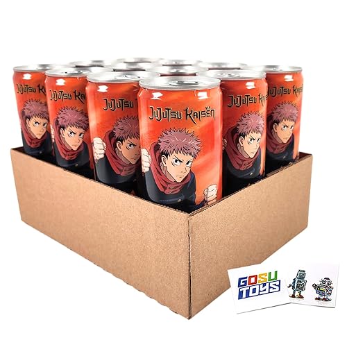Jujutsu Kaisen Yuji Itadori - Bebida energética (12 unidades) con 2 calcomanías de Gosutoys