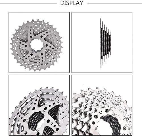 Miniatura 4 de Juego de ruedas libres de acero 8 velocidades 11 32T Cassette accesorio de reemplazo para bicicletas de montaña