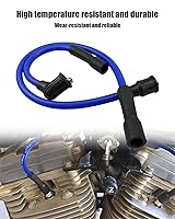 Vista 4 de Cable de Bujía de 10mm para Harley Davidson Sportster 883 1200 XL 1986-2003, 2104-0143 - Azul Silicona