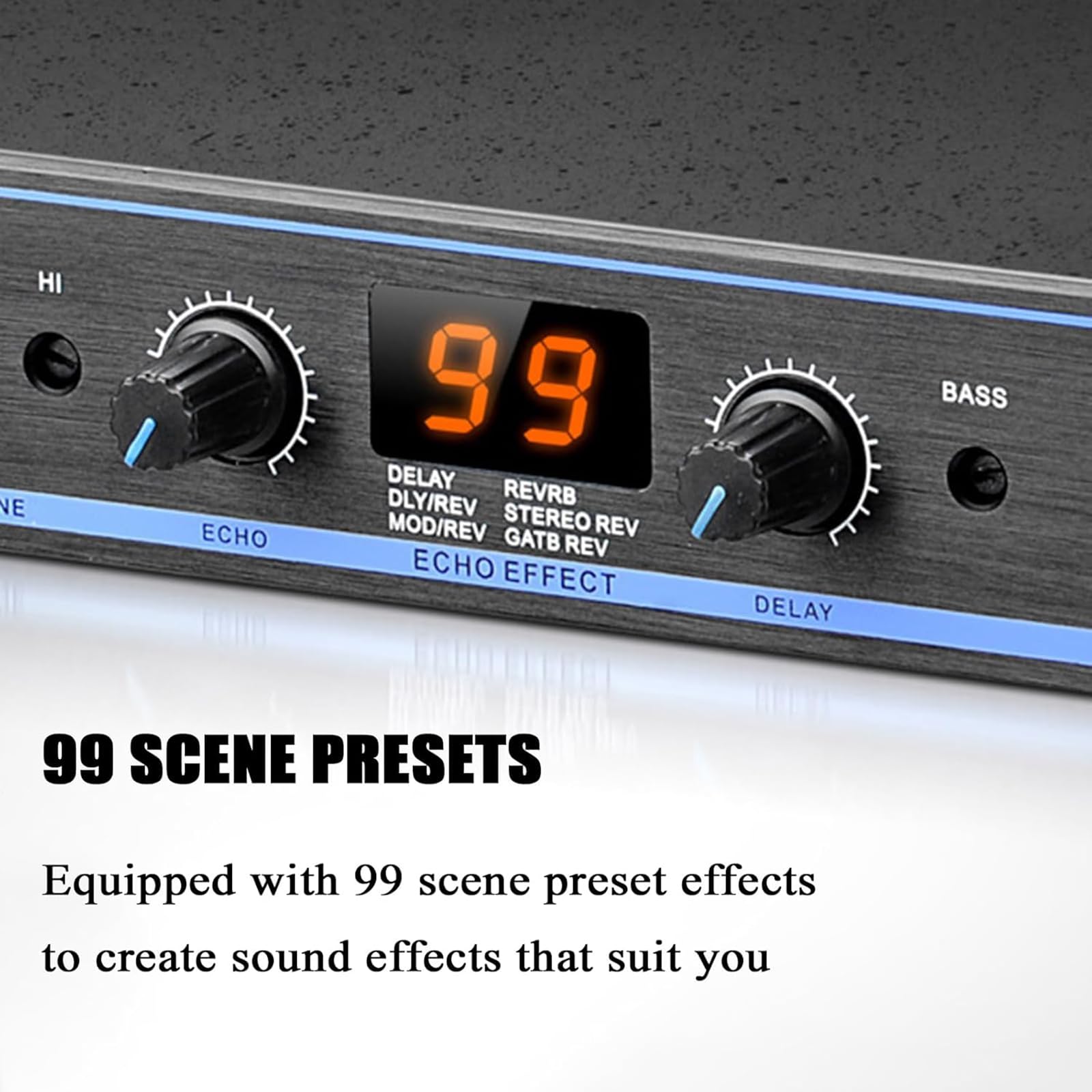 Equalizzatore Stereo, Equalizzatore Audio Domestico, 99 Tipi Di Effetti Di Riverbero, Riverbero Digitale 6 In 1, Visualizzazione Del Livello Di Frequenza In Tempo Reale, Per Stazioni DJ E Altri