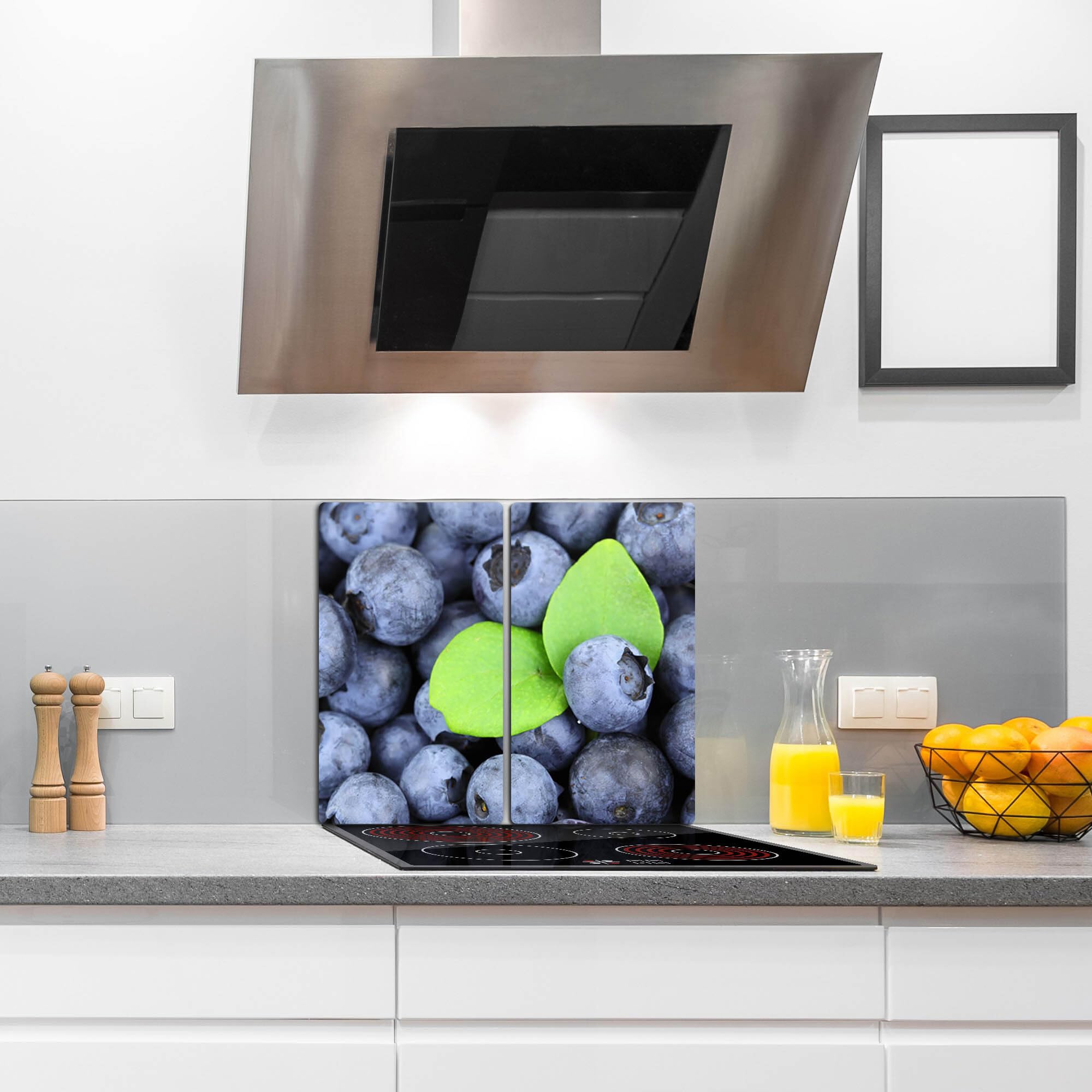 CTC-Trade - Set de 2 placas de 30 x 52 cm para cubrir vitrocerámica y vitrocerámica de color azul