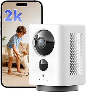 2K WLAN Überwachungskamera Innen 7800mAh Akku, 360° PTZ Indoor Kamera Kabellos, Aufladbar IP Innenkamera, für Baby, Haustiere, Farb-Nachtsicht, PIR Personenerkennung, 2 Wege Audio, 2.4GHz