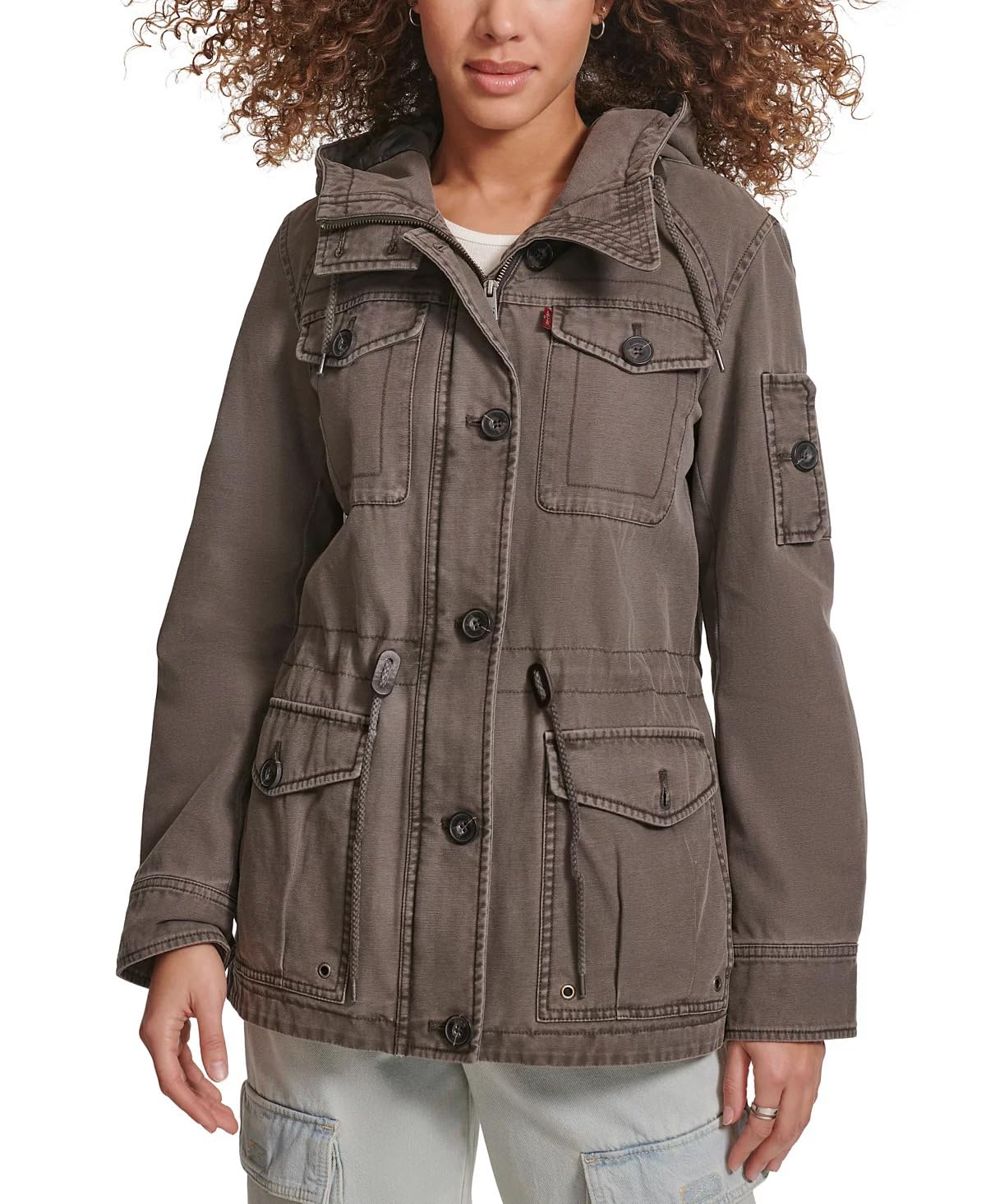 Levi's Women's Lightweight Cotton Military Jacket (Standard & Plus Sizes)