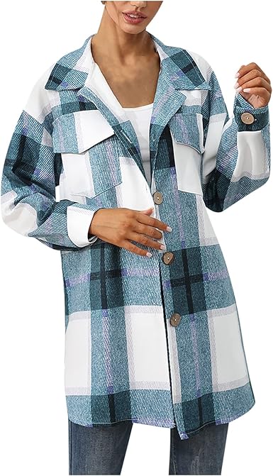asda blue check coat