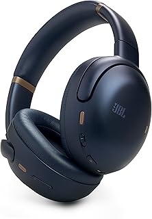 JBL Tour One M3 Auriculares sem fios supraauriculares com Bluetooth, cancelamento de ruído True Adaptative, 70h de bateria, ajuste confortável, som espacial 360 com rastreamento de cabeça, azul