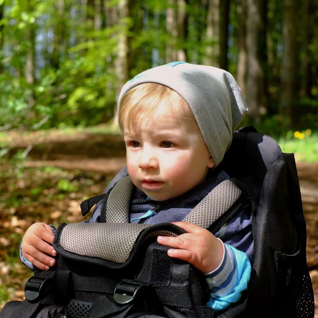 Lil' Boss Mochila Portabebés de Senderismo FASports, Ergonómica para Niños de 20–25 kg, con Techo para Lluvia y Sol, 50 x 38 x 90 cm