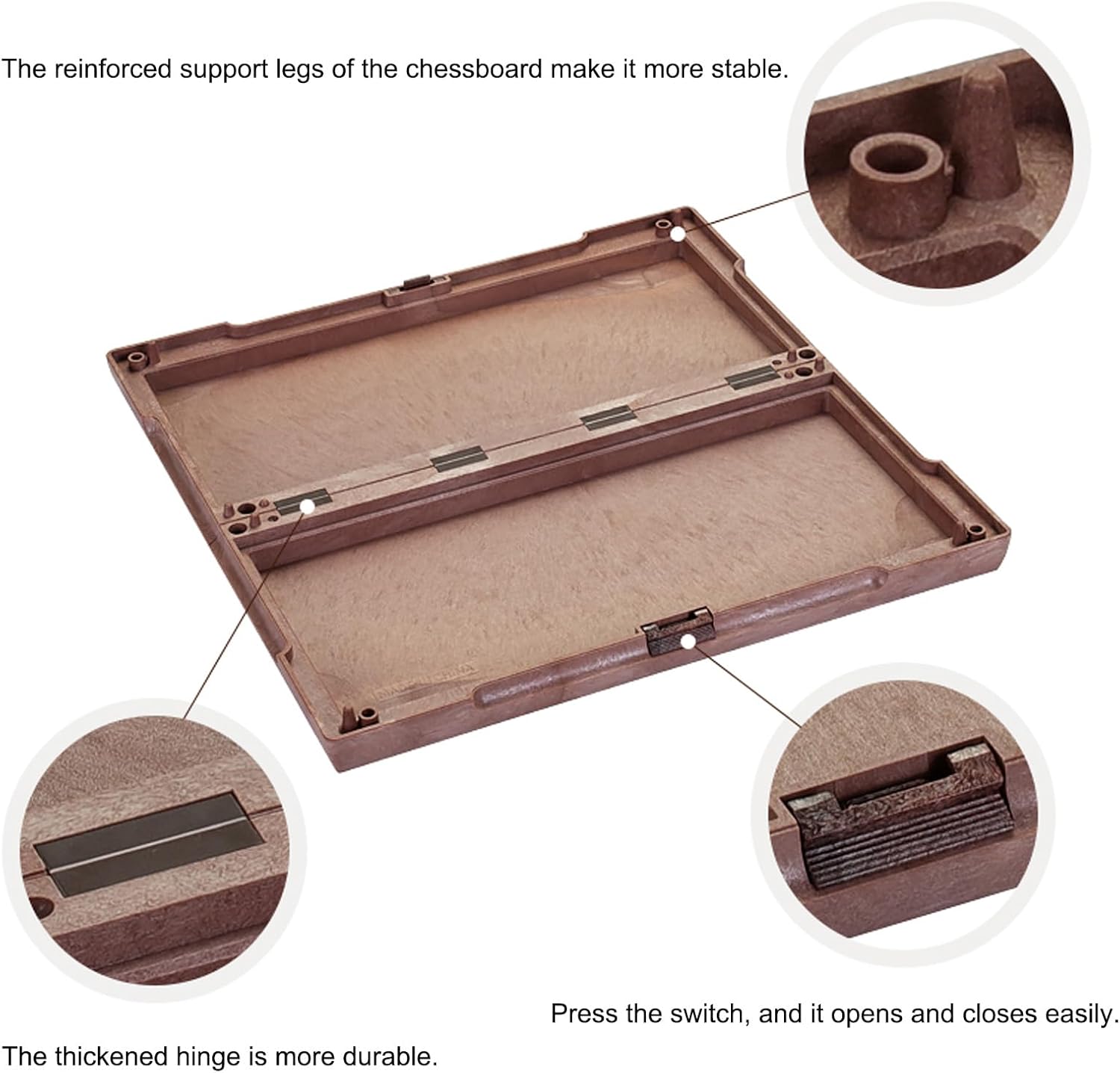 Mini Magnetic Travel Chess Set 6.5inch, Walnut-Style - Small Portable Pocket Folding Chess Board Games, Ideal for Travel and Gifts