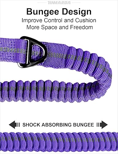 Miniatura 3 de Correa resistente para perro, correas de perro de 4 a 6 pies con mango de tráfico y cómodas asas acolchadas, clip de metal fácil avanzado, correa