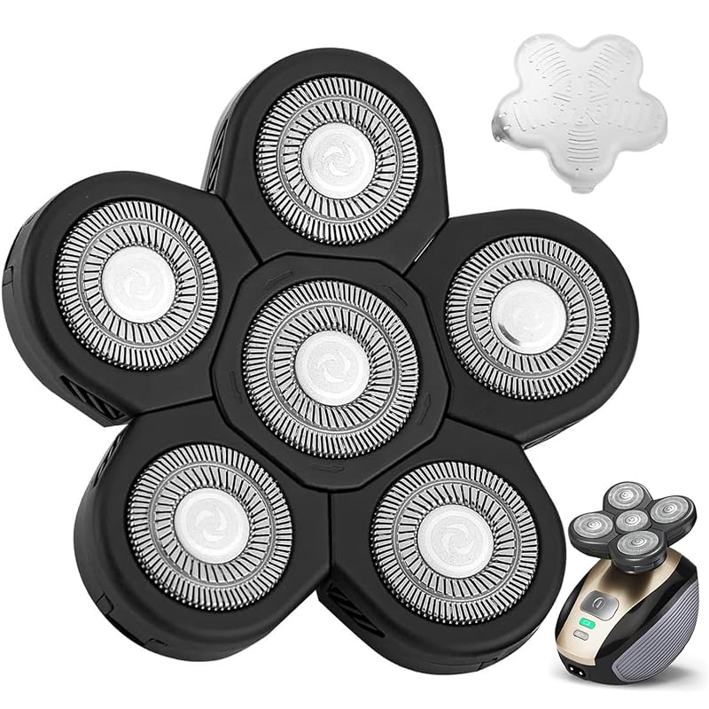 Cabeça de reposição MAWAER para barbeador elétrico, 6 lâminas, preta, modelo MW-6DB