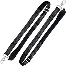 YNR Replacement Horse Rug Blanket - Leg Straps, Adjustable with Trigger Clips & Hook, Durable Polypropylene Black Webbing Material, Secure Fastening, Machine Washable | (Pack of 2)