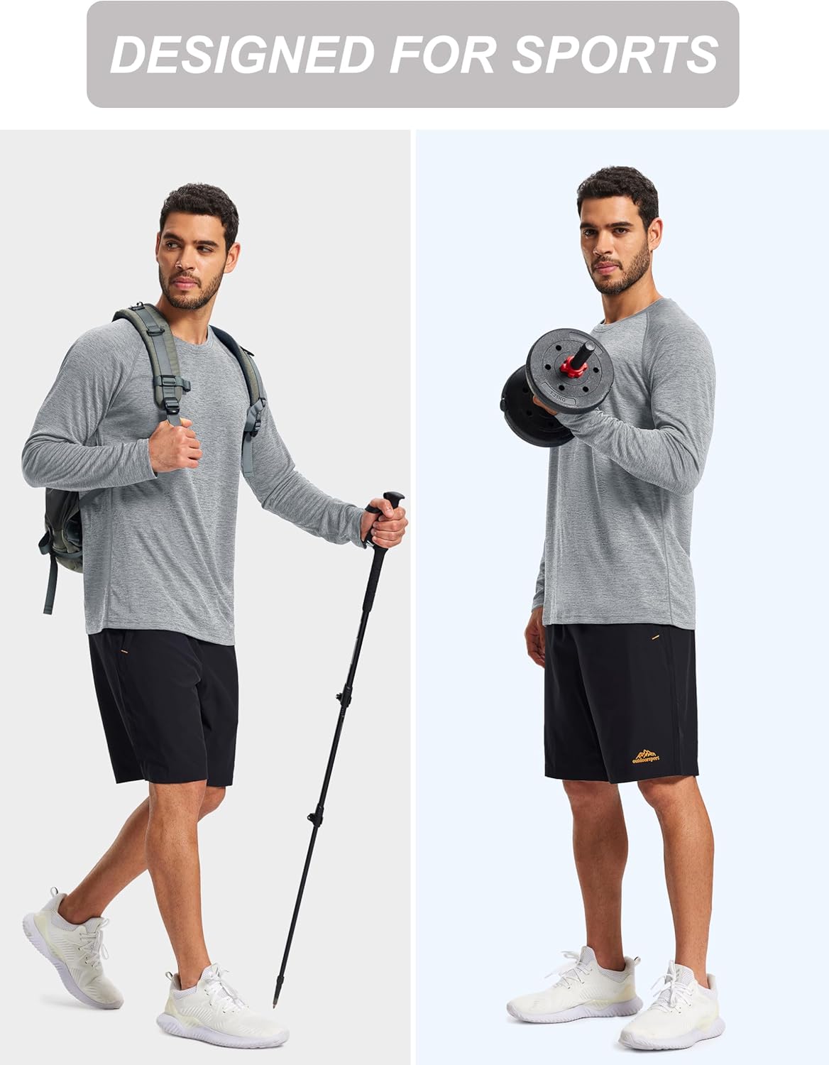 MAGCOMSEN Men's Long Sleeve Shirts UPF 50+ Sun Protection Dry Fit Shirts Athletic Fishing Hiking Workout Rash Guard - Image 6