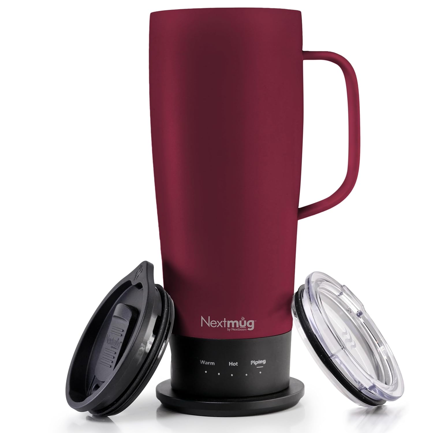 Nextmug Ultra - Temperature-Controlled Self-Heating Travel Mug Burgundy - 24 oz