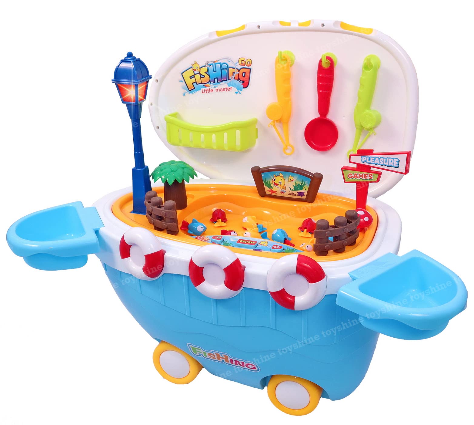 Toyshine 2 in 1 Ride and Fishing Fish Catching Game Big with Real Water Party Game Toys for Kids Age 3 and Up (B09HCHVQF2) Amazon Price History, Amazon Price Tracker