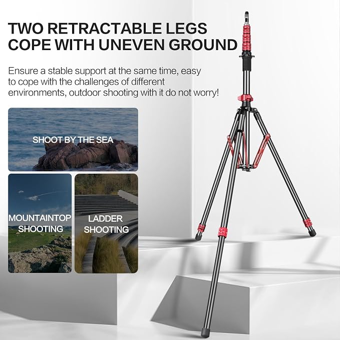 Soporte de Luz de Aluminio Ajustable 260cm para Fotografía miniatura 7