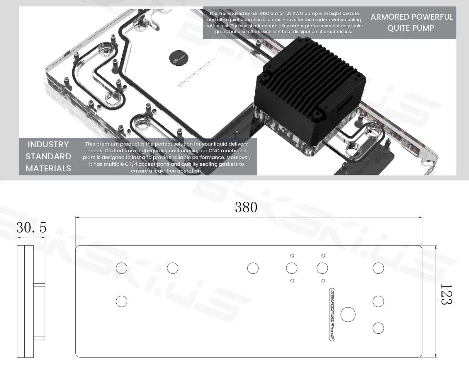 Amazon.com: Bykski Distro Plate for NZXT H9 Flow - PMMA w/ 5v