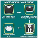 GVC Deluxe Personal Iron Weighing Scale Human Body Weight Machine with 130 kg Capacity - Jet Black gallery image