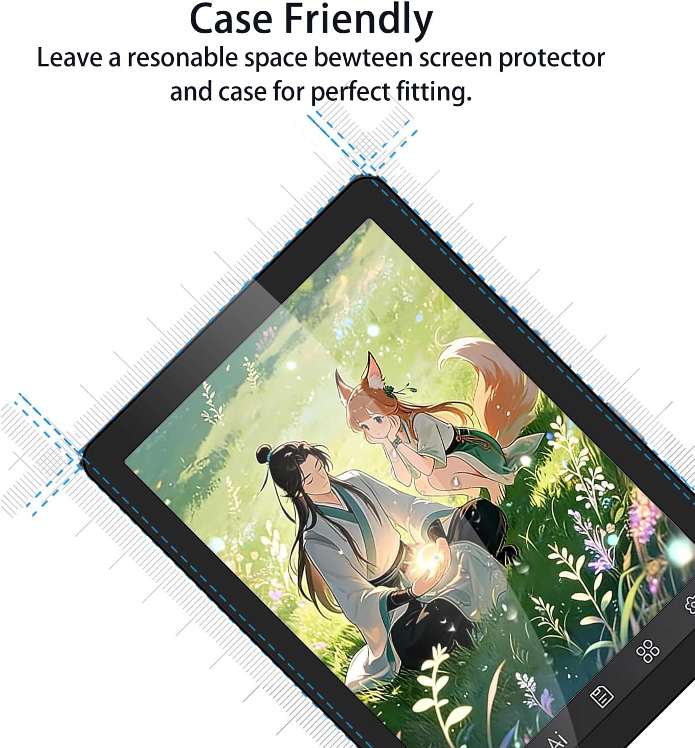 Aircawin 9H Tempered Glass Screen Protector for 6'' Bigme B6 Color E-reader | Tempered Glass Film for Bigme B6 E-paper E-book,HD Clear,Bubble Free,Scratch-Proof,Case Friendly-2 Pack