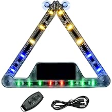 Solar Strobe Lights for Trucks, Emergency Flashing Vehicle Lights Led Light Bar Waterproof Warning Traffic Light for Forklift Tractor Golf Carts UTV Car