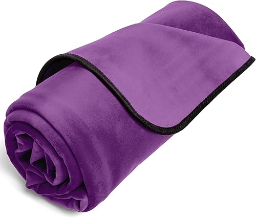 Liberator Decor - Manta sensorial a prueba de humedad microterciopelo berenjena 72 x 54 pulgadas paquete de 1