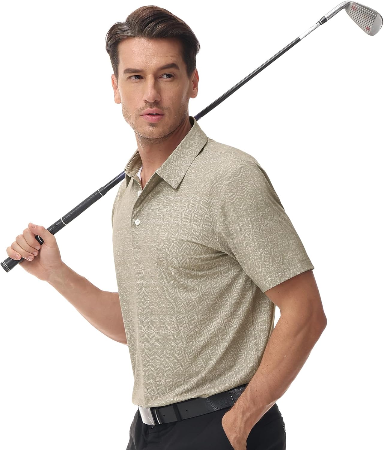 TIHEEN Mens Polo Shirts Short Sleeve,Lightweight Cool Moisture Wicking Performance Golf Polo Shirts for Men