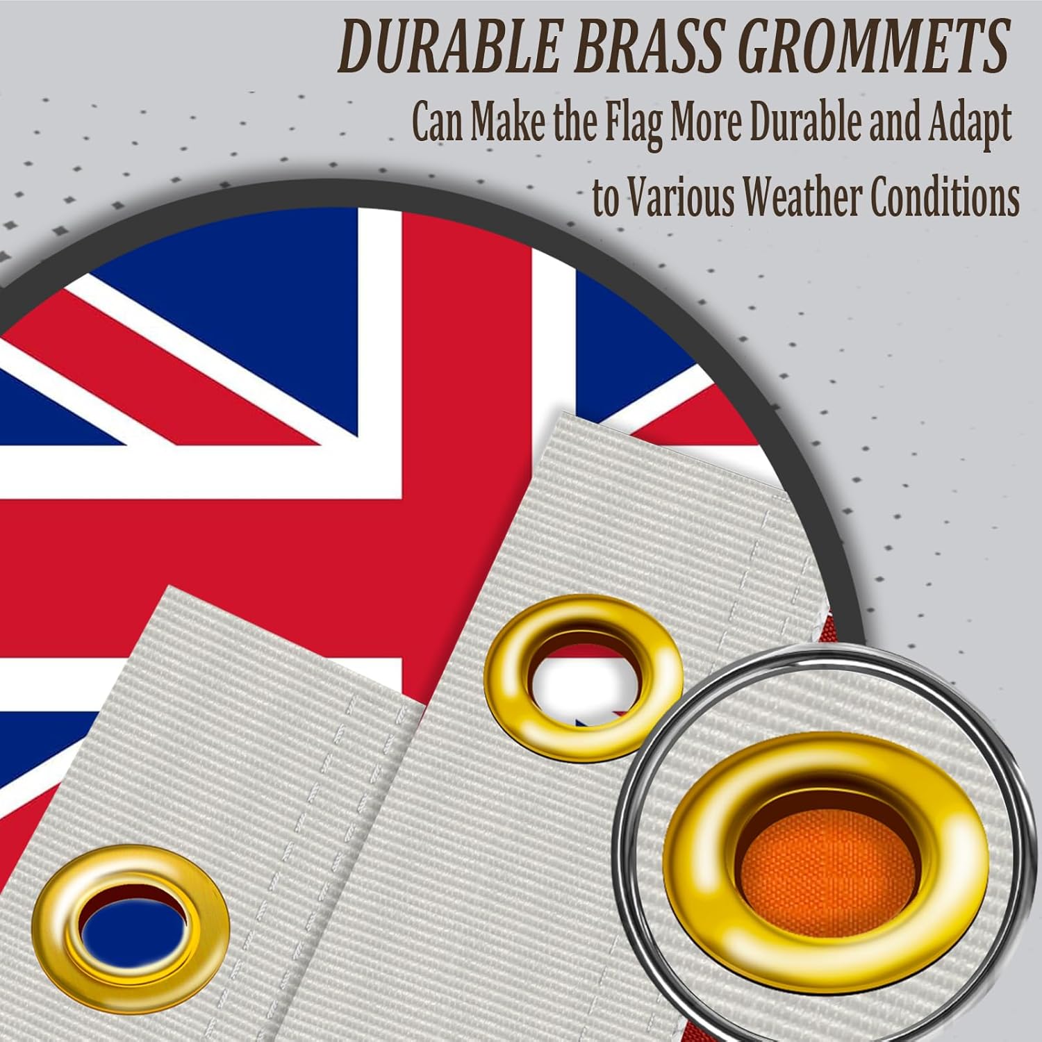UK United Kingdom Flag 3x5 England British Flag Double Sided Outdoor National Flags Heavy Duty 3 Ply Polyester Material with 2 Metal Grommets 4 Rows of Stitching