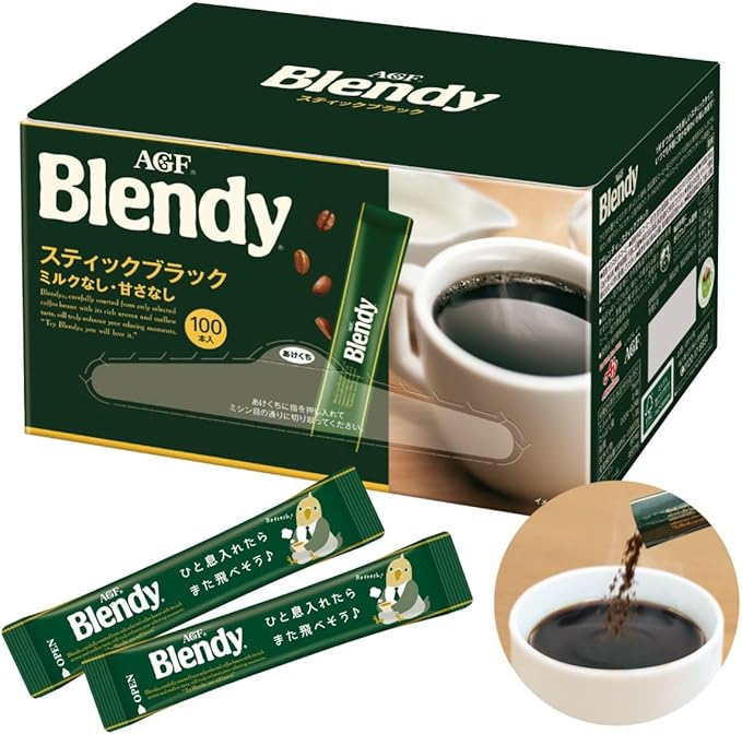 AGF(エージーエフ) ブレンディ スティックブラック 100本 【 スティックコーヒー 】【 水に溶けるコーヒー 】【 インスタントコーヒー 】