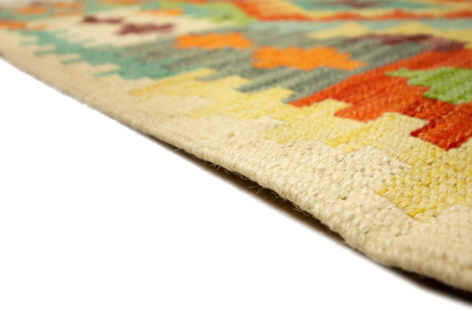 Kilim Tapis 100 % laine 121 x 81 cm, fait à la main, pièce unique de style Herat Boho multicolore, tissage plat, tapis d'entrée et chambre