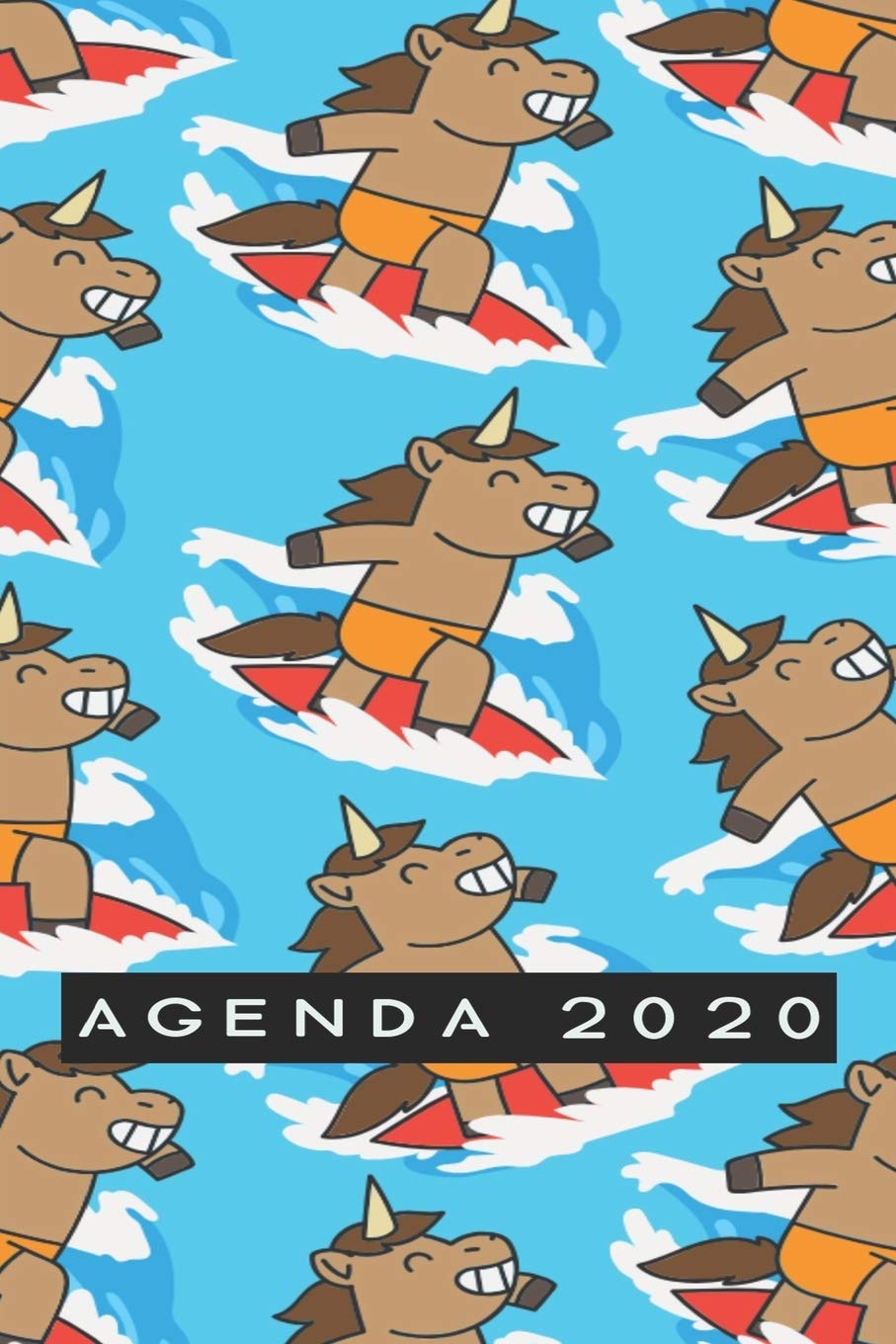 Agenda 2020: Annuale, Mensile, Settimanale e Giornaliera per 12 mesi A5 I Scadenzario e calendario tascabile per organizzare e scrivere appunti 2020 ... Tracker I Motivo Unicorno Surfen Mare