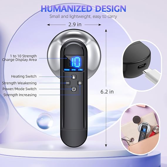 COMEBY Body Sculpting Machine - Professional Handheld Cordless Cellulite Massager - Suitable for Belly, Neck, Legs, Hip, Arms