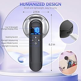 COMEBY Body Sculpting Machine - Professional Handheld Cordless Cellulite Massager - Suitable for Belly, Neck, Legs, Hip, Arms (White)