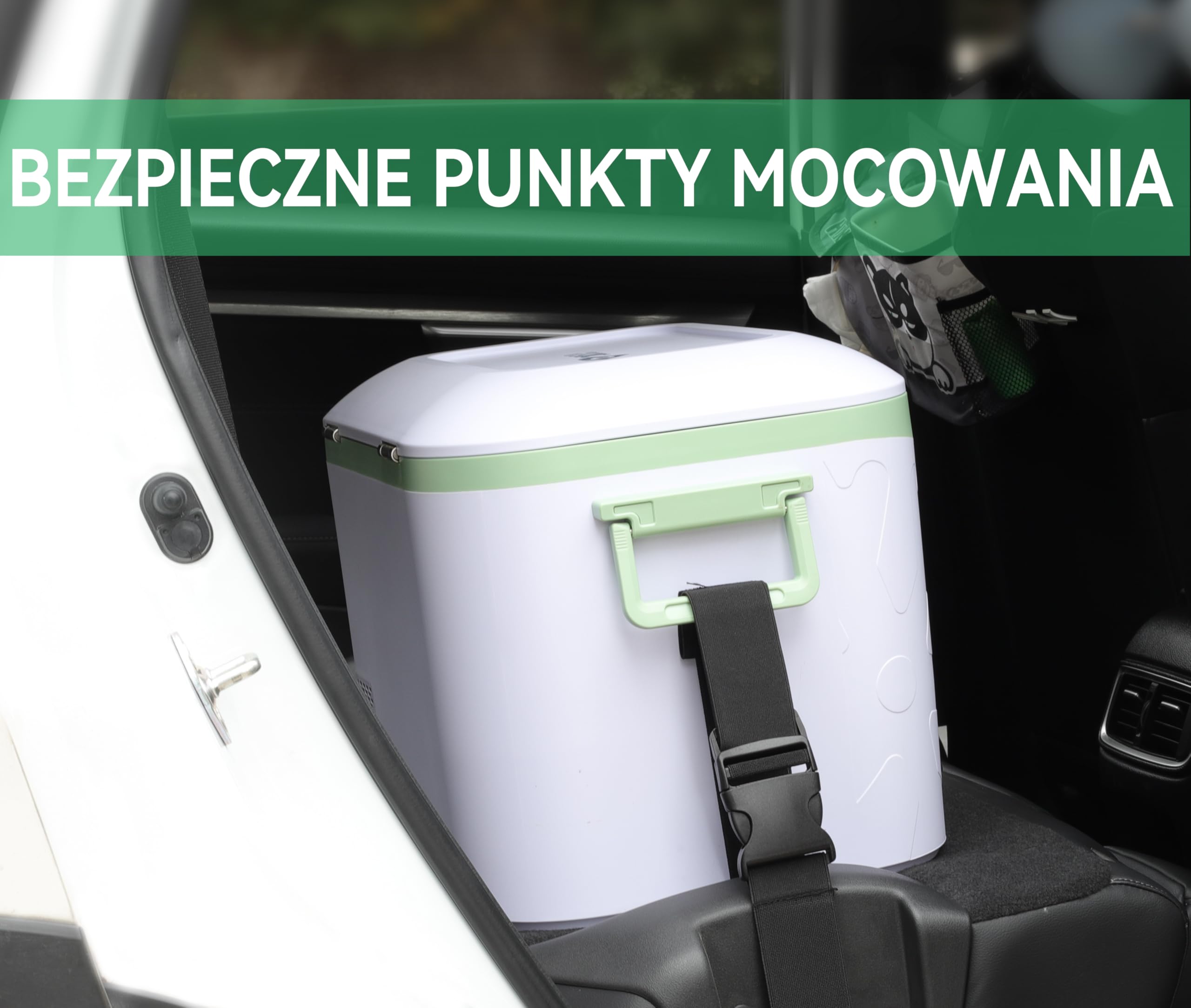 BINGI przenośna lodówka samochodowa 12.8 l, 12/24 V DC i 230 V AC, mini zamrażarka do samochodu, ciężarówki, na kemping, do domu (15°C do -18℃)