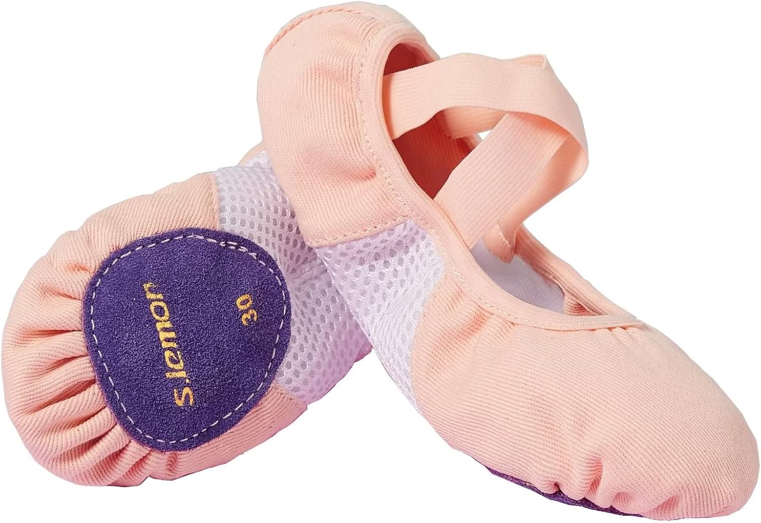 Amazon.co.jp: [s.lemon] ピンク弾性キャンバスダンスシューズ