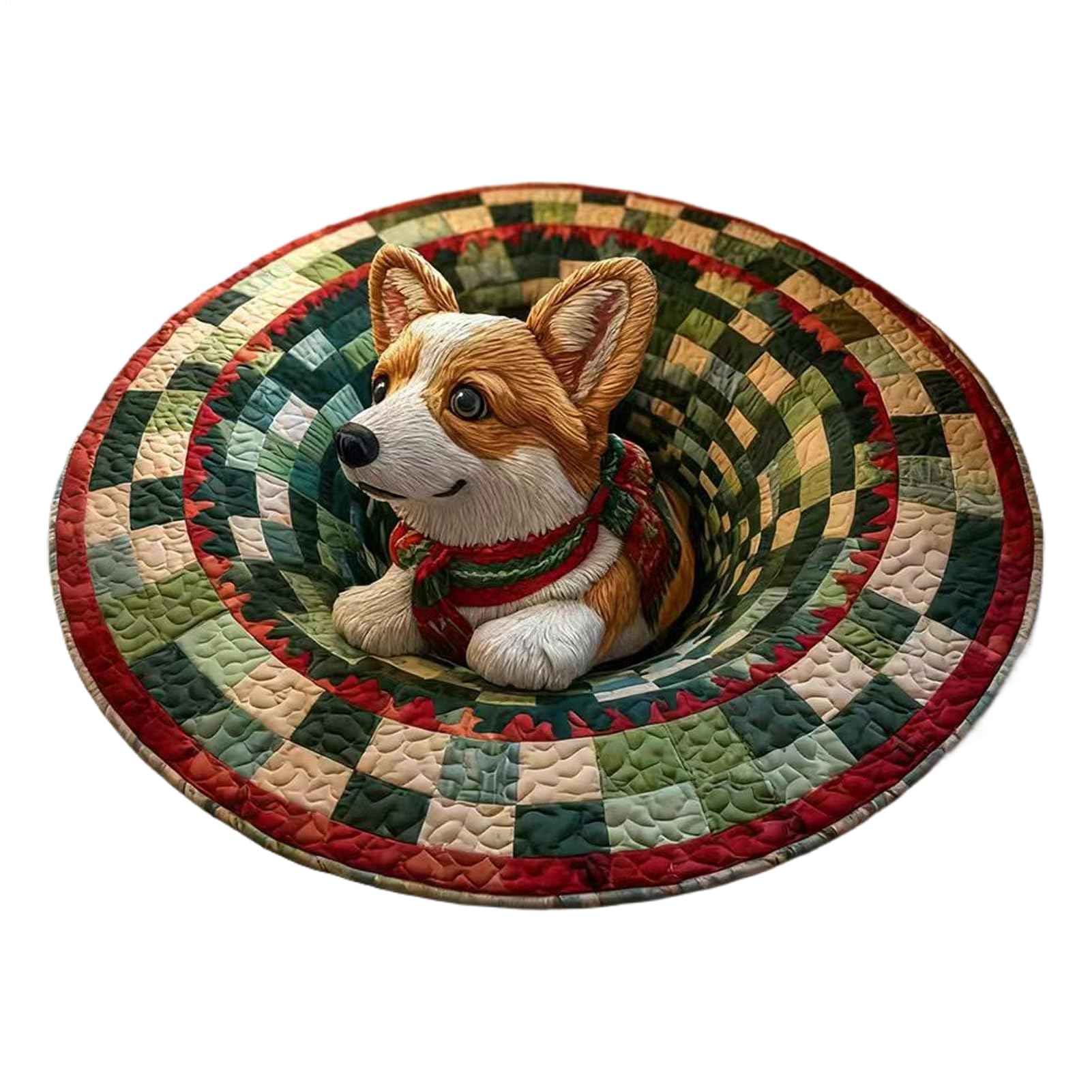 Tapis de Noël 3D pour porche et entrée résistant au passage intense