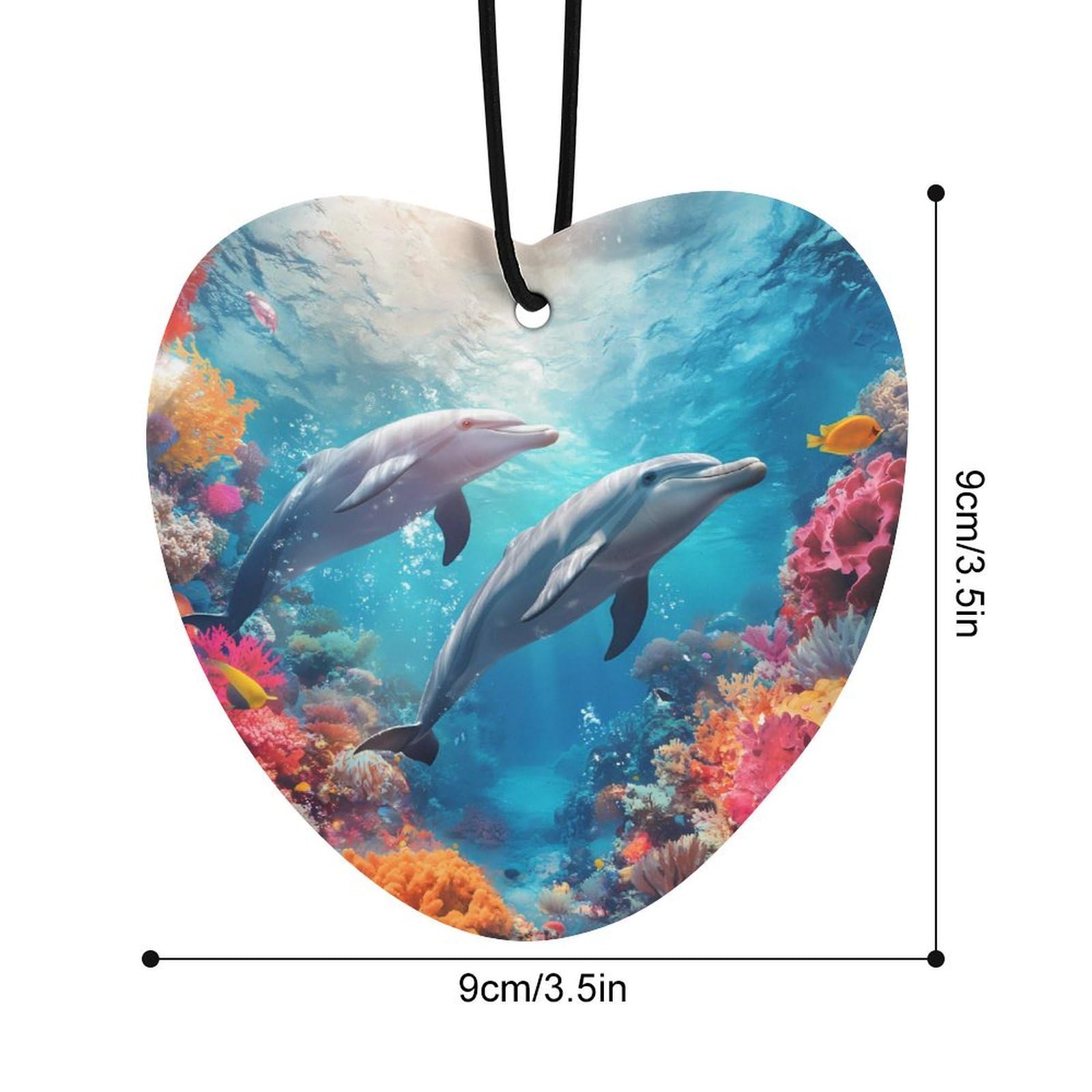 Ocean Dolphin Car Air Freshener Hanging Aromatherapy Tablets for Car Accessories Love form