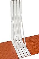 Vista 56 de Paquete de 20 soportes de estante resistentes de 20 pulgadas de largo x 12 pulgadas de alto con tornillos, soportes de estante de metal, soportes