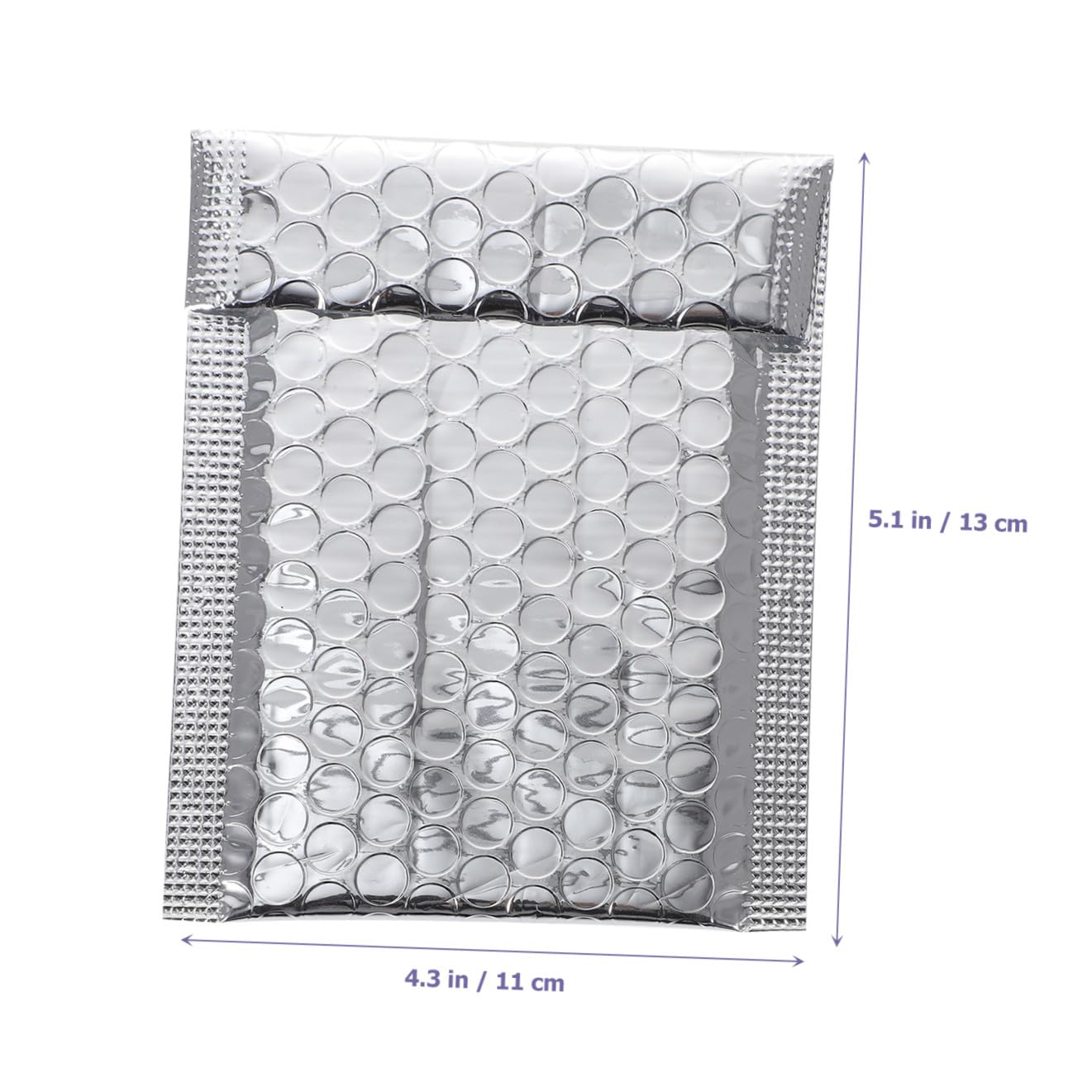 DOITOOL 100 Selbstklebende Gepolsterte Versandtaschen aus Silberner Pe Aluminiumfolie mit Luftpolster 100 Stück Reißfest und Manipulationssichere Versand Luftpolsterumschläge für Büro