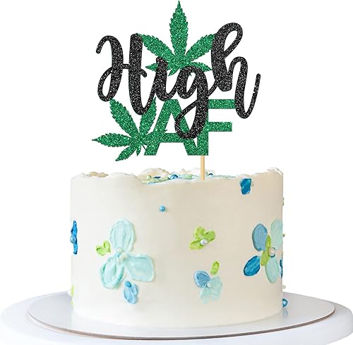 RoadSea Decoración para pastel de cumpleaños con temática de drogas, decoración de pastel de alta AF, decoración de fiesta de cumpleaños de