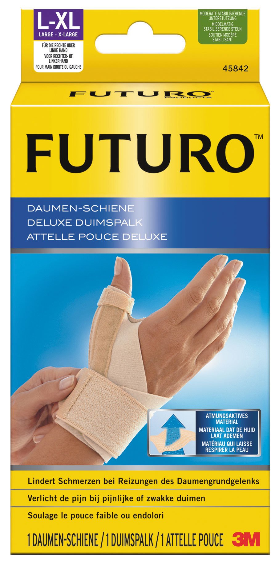 FUTURO FUT45842 Classic szyna na kciuk, obustronna, rozmiar L/XL