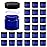 2oz Jars with Lids, Hoa Kinh 24 Pack Blue Glass Jars with Lids Empty Cosmetic Containers Round Airtight Glass Jar with Inner Liners and black Lid for Storing Lotions, Powders, and Ointments