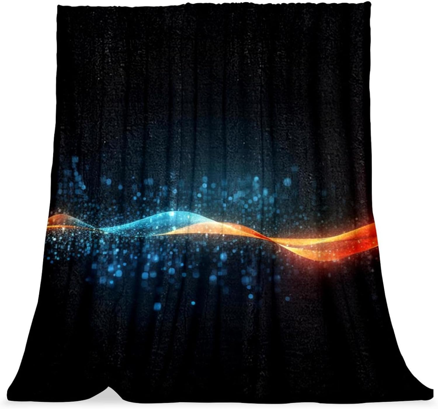 ソファ用スローブランケット、ソフトブランケット＆スロー,青と赤の幻想 ブランケット、59x51.1インチ