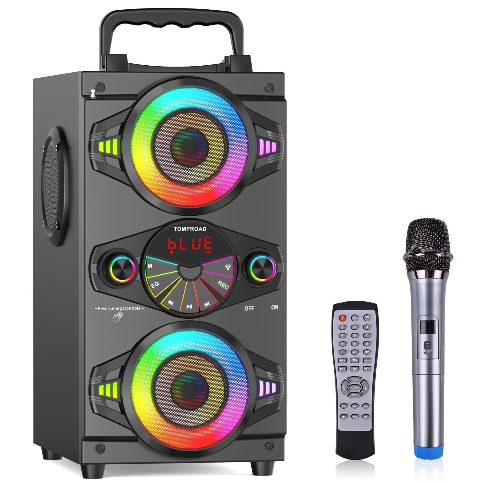 Pohopa Altoparlanti Bluetooth Solari Impermeabili 20W (2 Pezzi) – Casse Stereo Con Luci LED Per Esterni