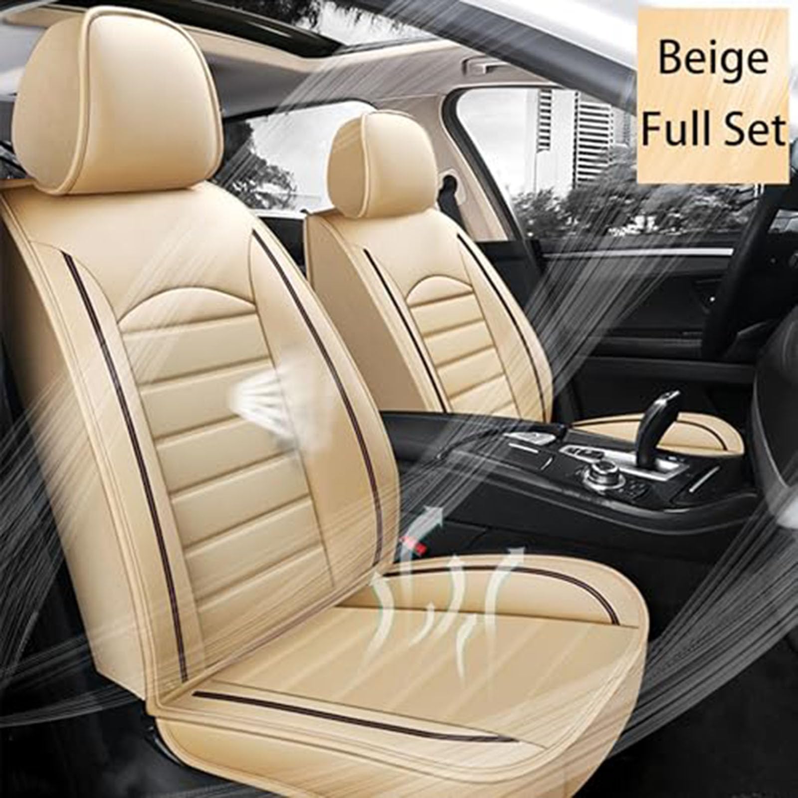 5 pokrowców na siedzenia samochodowe, dla Hyundai Santa Fe III SUV 2013-2024 Uniwersalne pokrowce na siedzenia samochodowe zestaw ochraniaczy akcesoriów, A