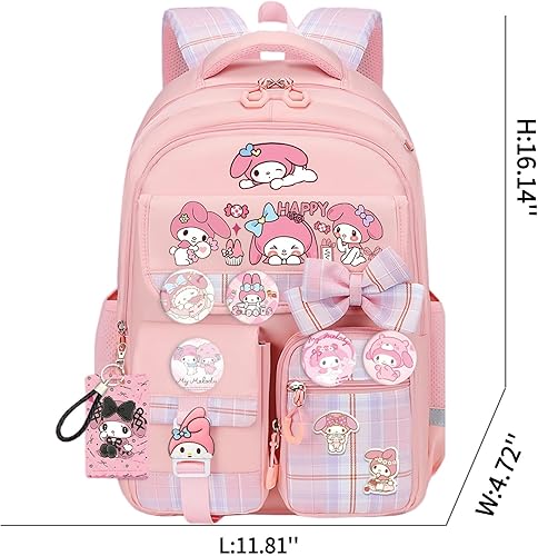 Miniatura 3 de Mochila Vivixilan Kawaii, Resistente al Agua y Transpirable con Múltiples Bolsillos, Adecuada para Viajes y como Regalo de Cumpleaños
