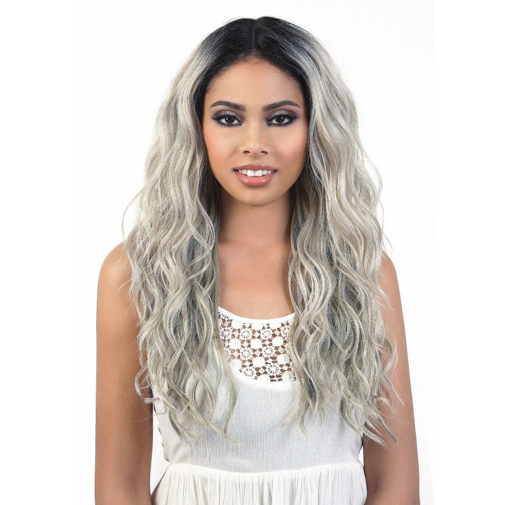 Motown Tress (Ldp-spin64) - Heat Resistant Fiber Lace Part Wig in OFF BLACK