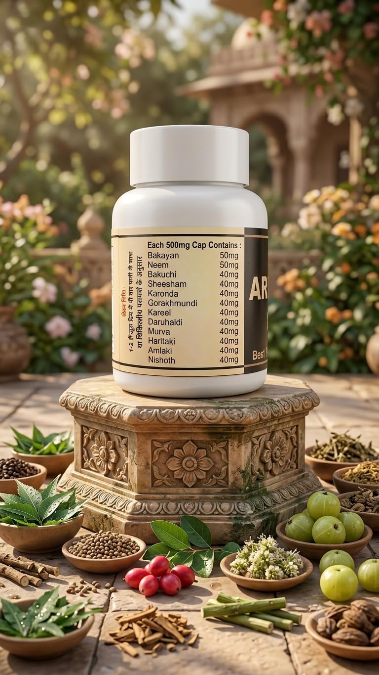 Ayurvedic Arsh Amrit Piles Care Capsules for Internal & External Piles (30 Caps) | Supports Bleeding, Swelling & Itching Relief | Natural Herbal Dietary Supplement | Ayurvedic Formula for Piles & Fistula. — Amazon image 3