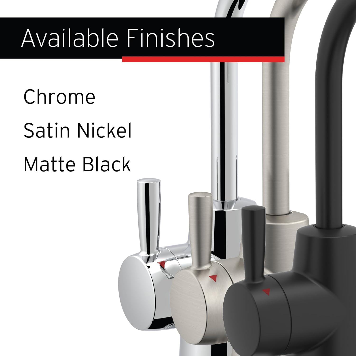 InSinkErator Faucet Finishes: A Trio of Style